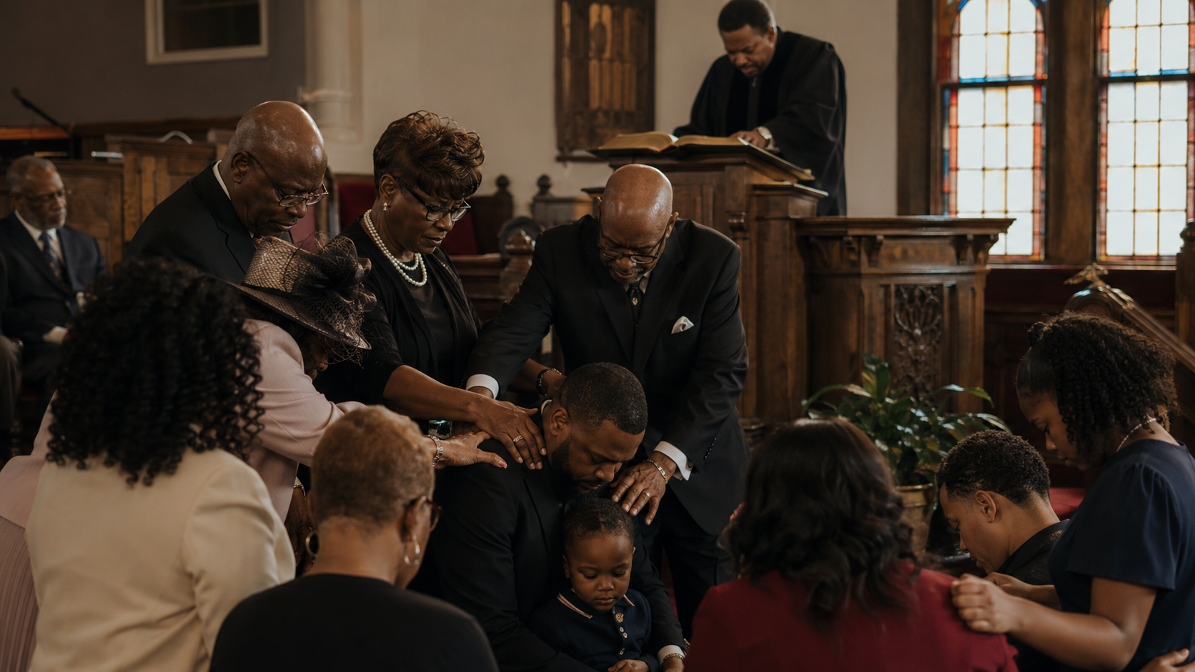 A prayer and care setting prepared for compassionate ministry follow-up
